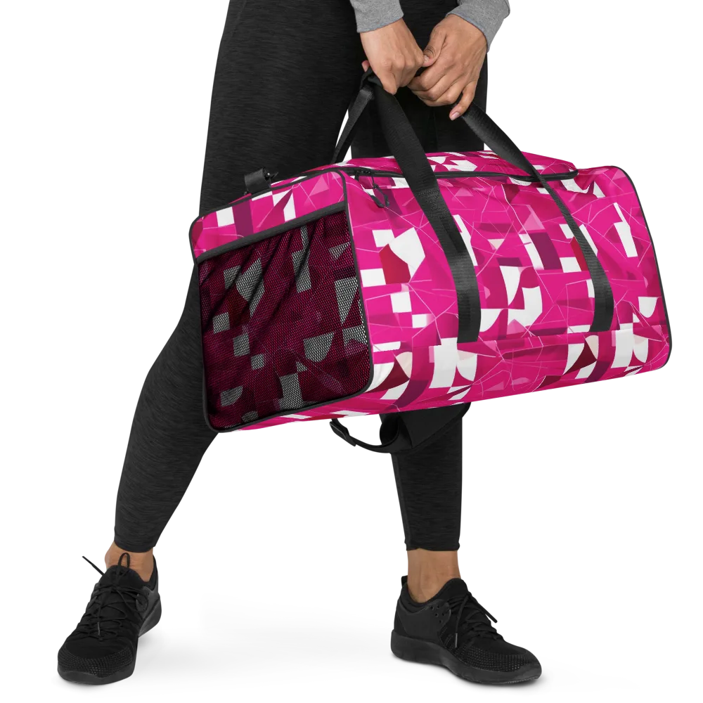 Fuchsia Blueprint on Duffle Bag — Right Front