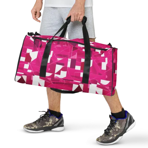Fuchsia Blueprint on a Duffle Bag