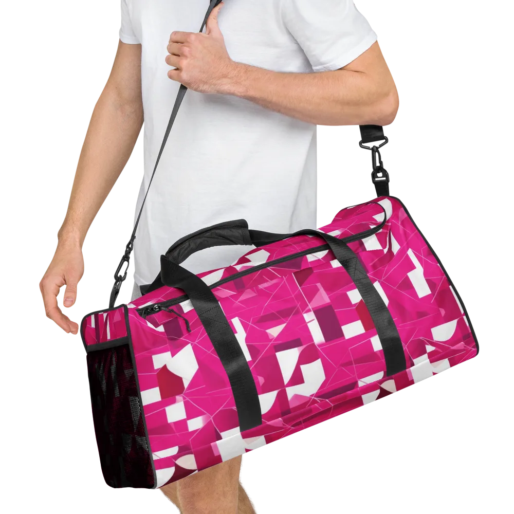 Fuchsia Blueprint on Duffle Bag — Right Front