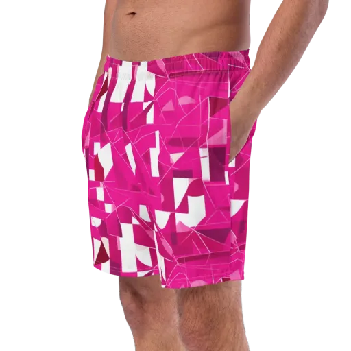 Fuchsia Blueprint on a Swim Trunks