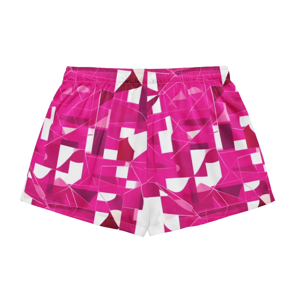 Fuchsia Blueprint on Women's Pajama Shorts — Back