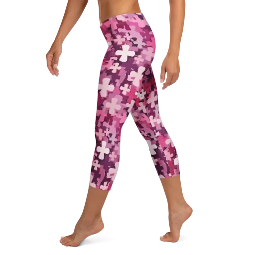 Petal Crossfire on a Capri Leggings