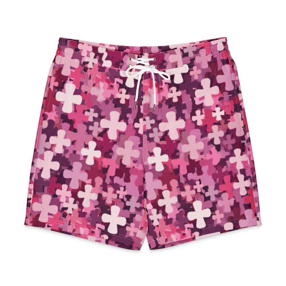 Petal Crossfire on Men's Board Shorts — Front