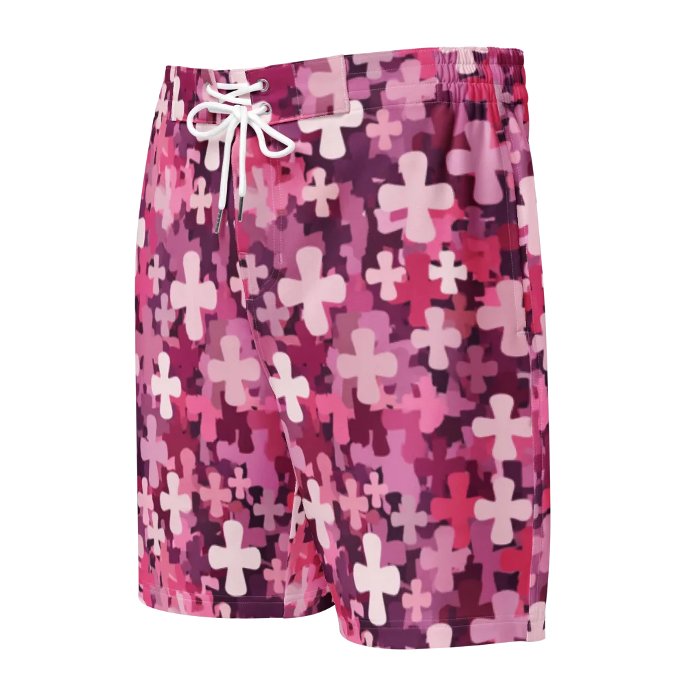 Petal Crossfire on Men's Board Shorts — Front