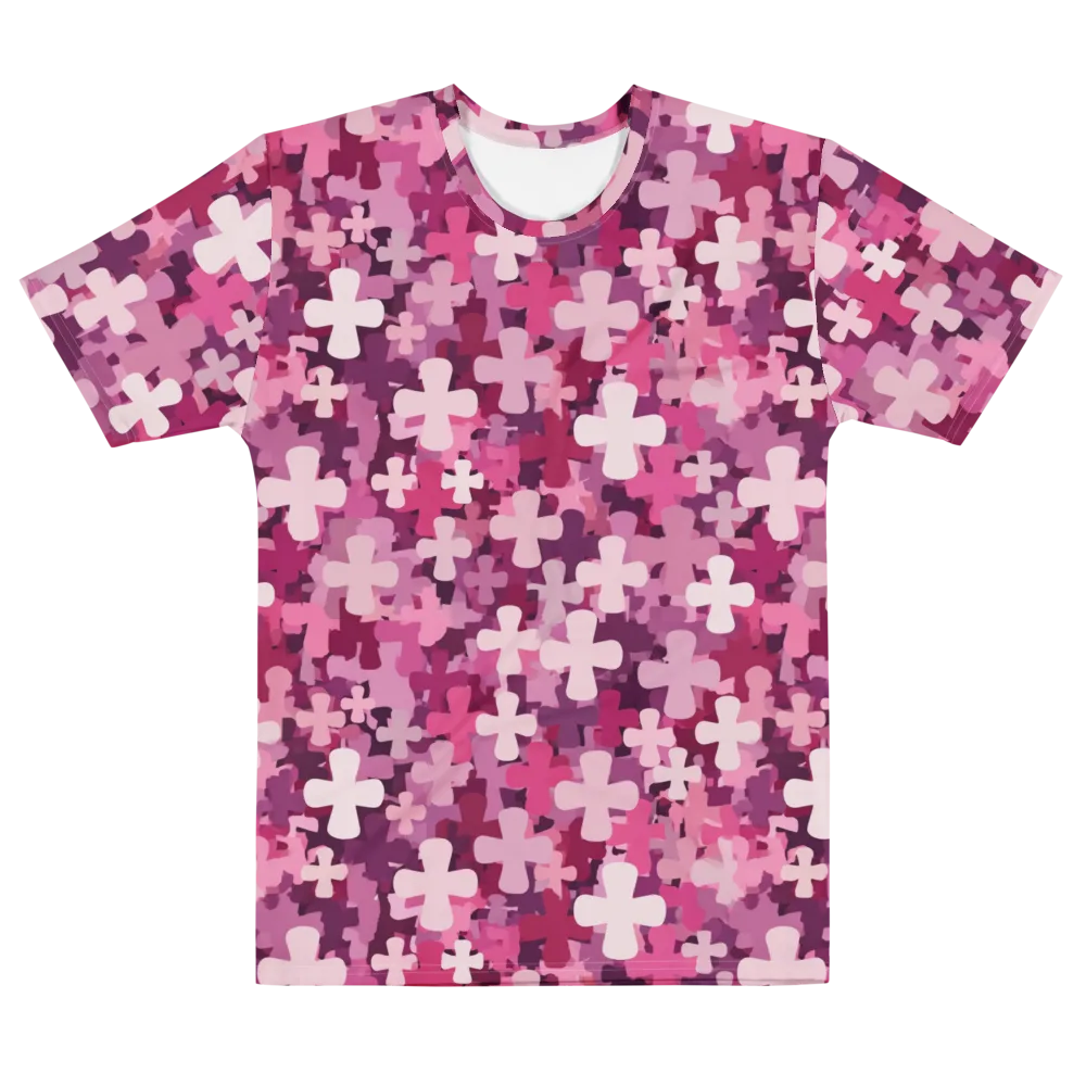 Petal Crossfire on Men's Cotton Crew Neck T-Shirt — Front