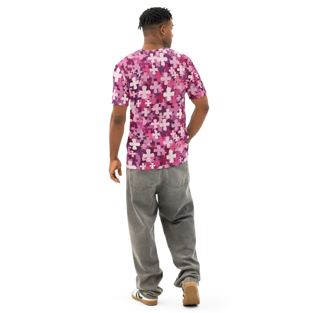 Petal Crossfire on Men's Cotton Crew Neck T-Shirt — Back