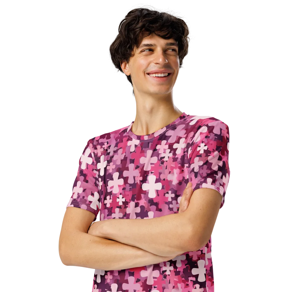 Petal Crossfire on Men's Crew Neck T-Shirt — Left Front