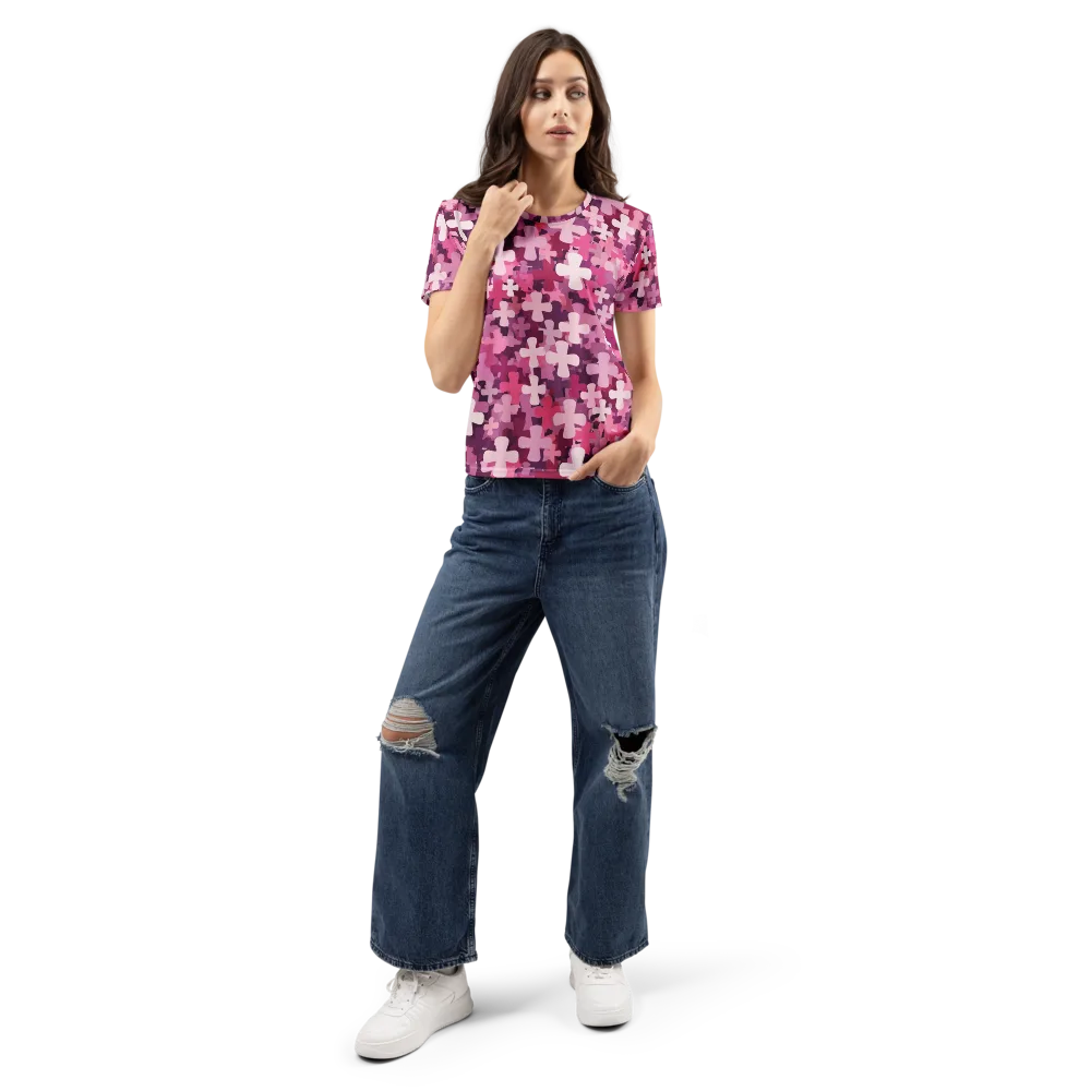 Petal Crossfire on Women's Crew Neck T-Shirt — Front
