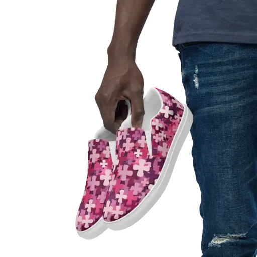 Petal Crossfire on a Men's Slip-On Canvas Shoes