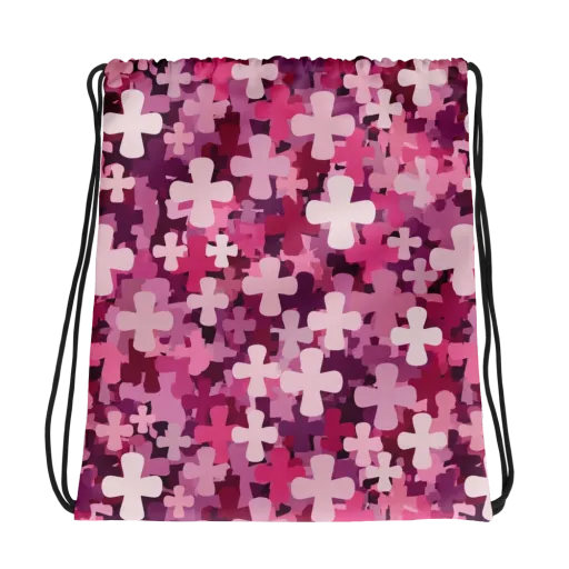 Petal Crossfire on a Drawstring Bag