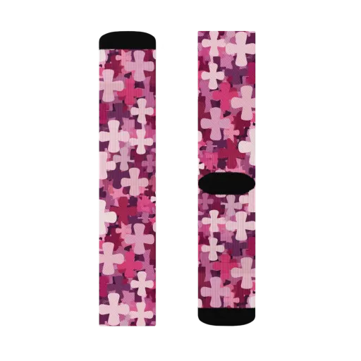 Petal Crossfire on a Socks