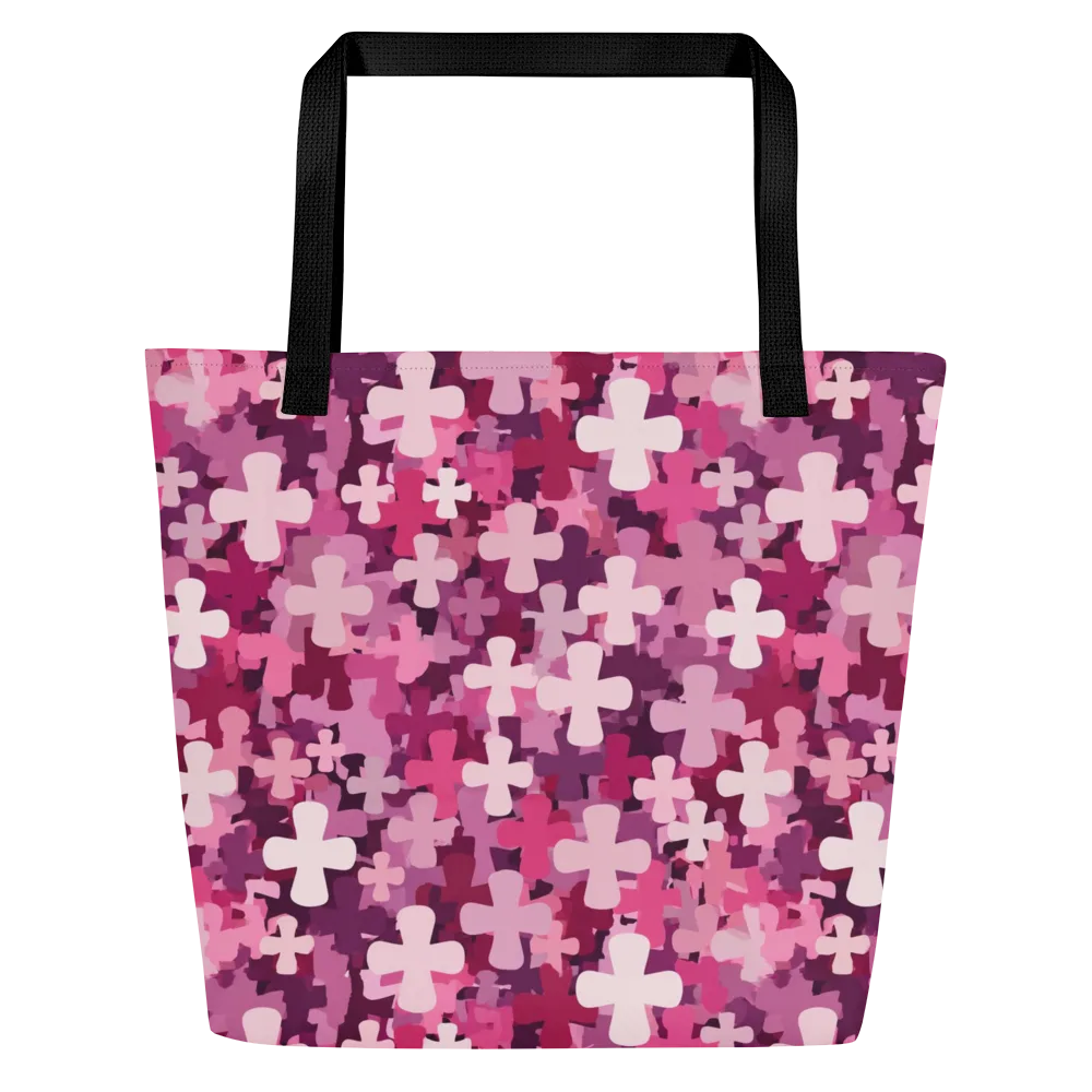 Petal Crossfire on Large Tote Bag W/ Pocket — Front