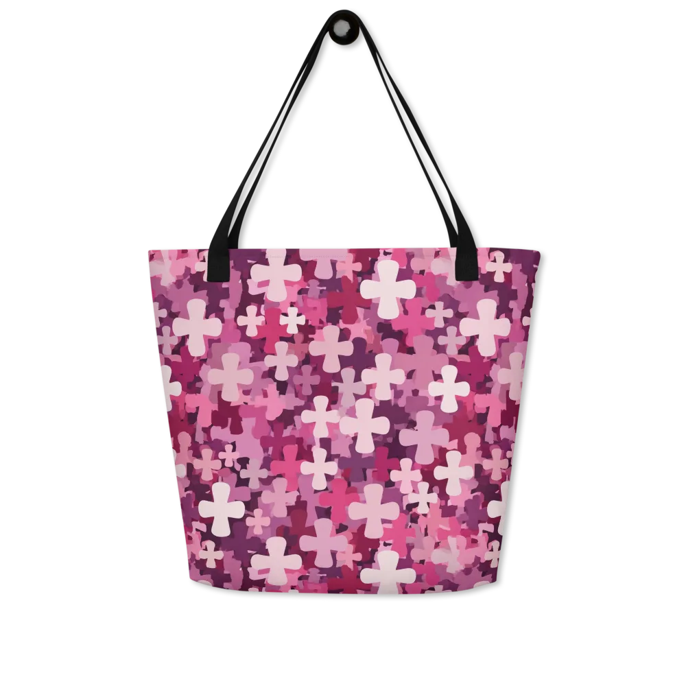Petal Crossfire on Large Tote Bag W/ Pocket — Front