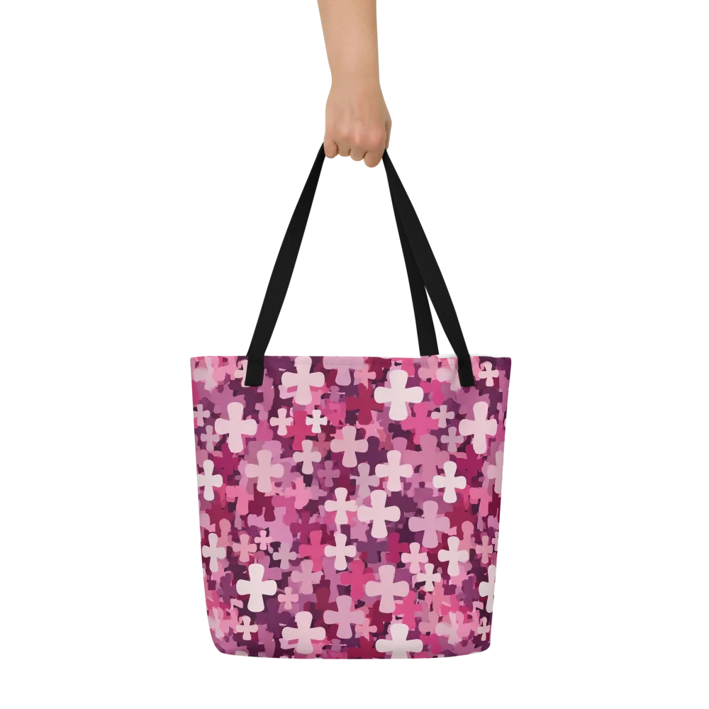Petal Crossfire on Large Tote Bag W/ Pocket — Front