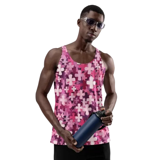 Petal Crossfire on a Men's Tank Top