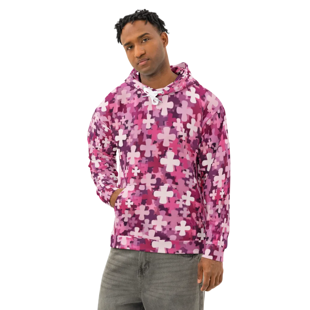 Petal Crossfire on Cotton Hoodie — Left Front