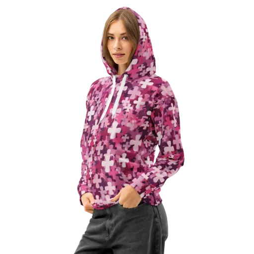 Petal Crossfire on a Cotton Hoodie