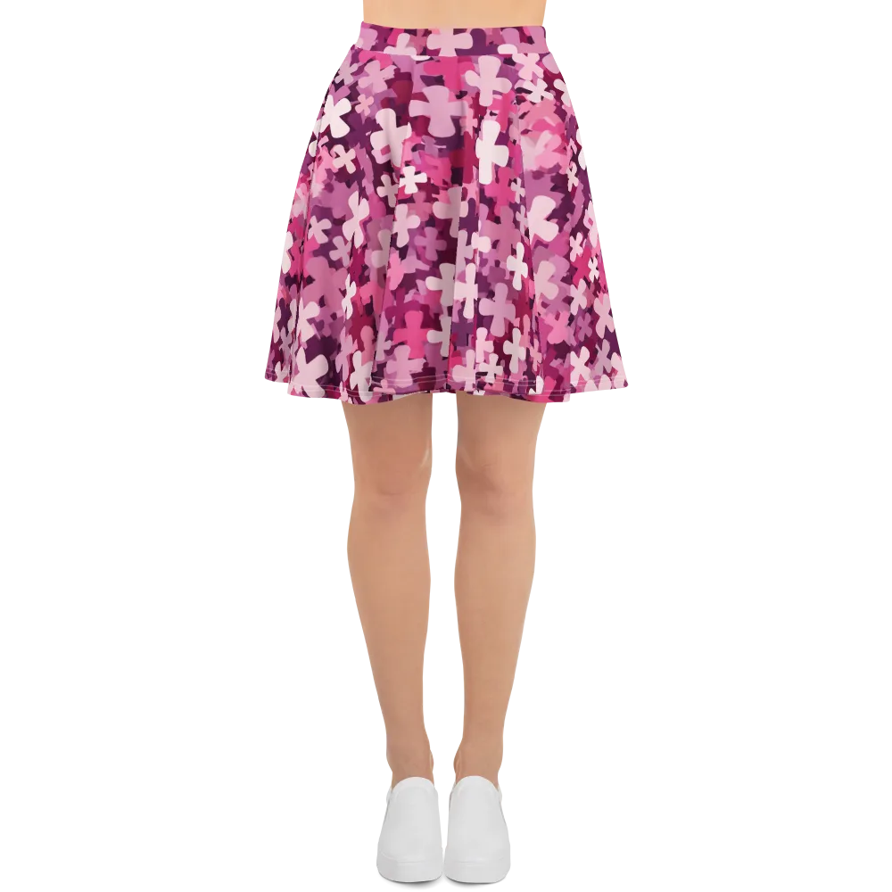 Petal Crossfire on Skater Skirt — Front
