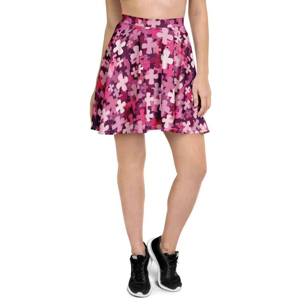Petal Crossfire on Skater Skirt — Front