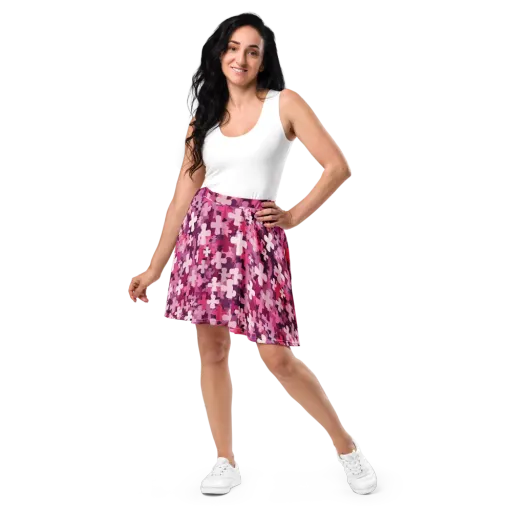 Petal Crossfire on a Skater Skirt