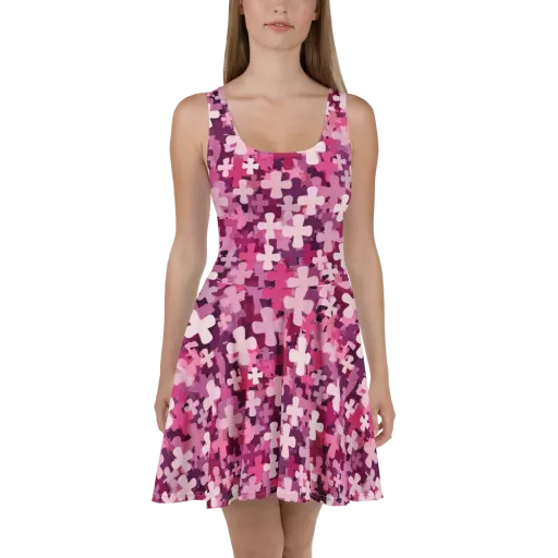Petal Crossfire on a Skater Dress