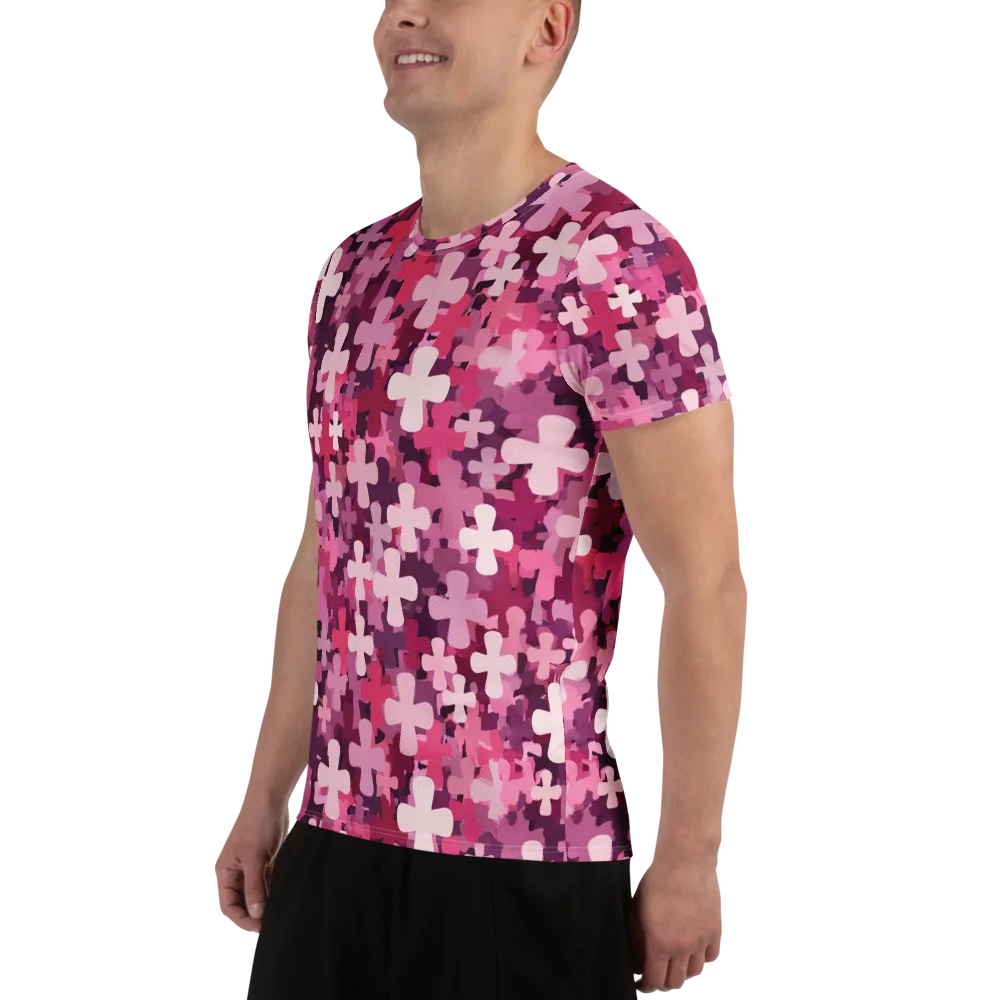 Petal Crossfire on Men's Athletic T-Shirt — Left