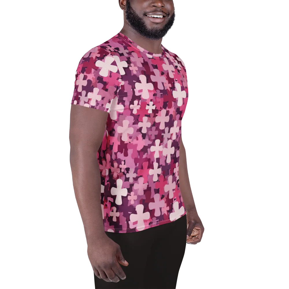 Petal Crossfire on Men's Athletic T-Shirt — Right