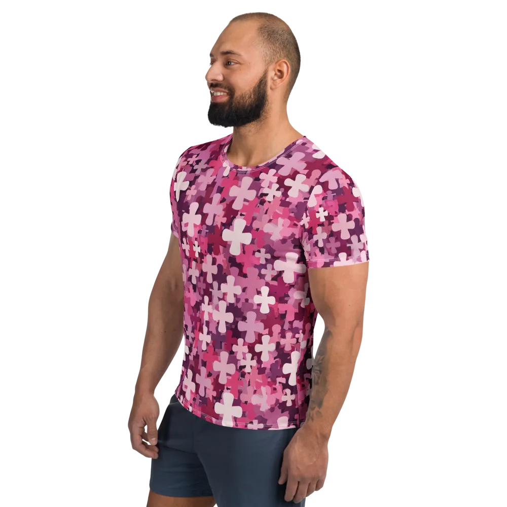 Petal Crossfire on Men's Athletic T-Shirt — Left