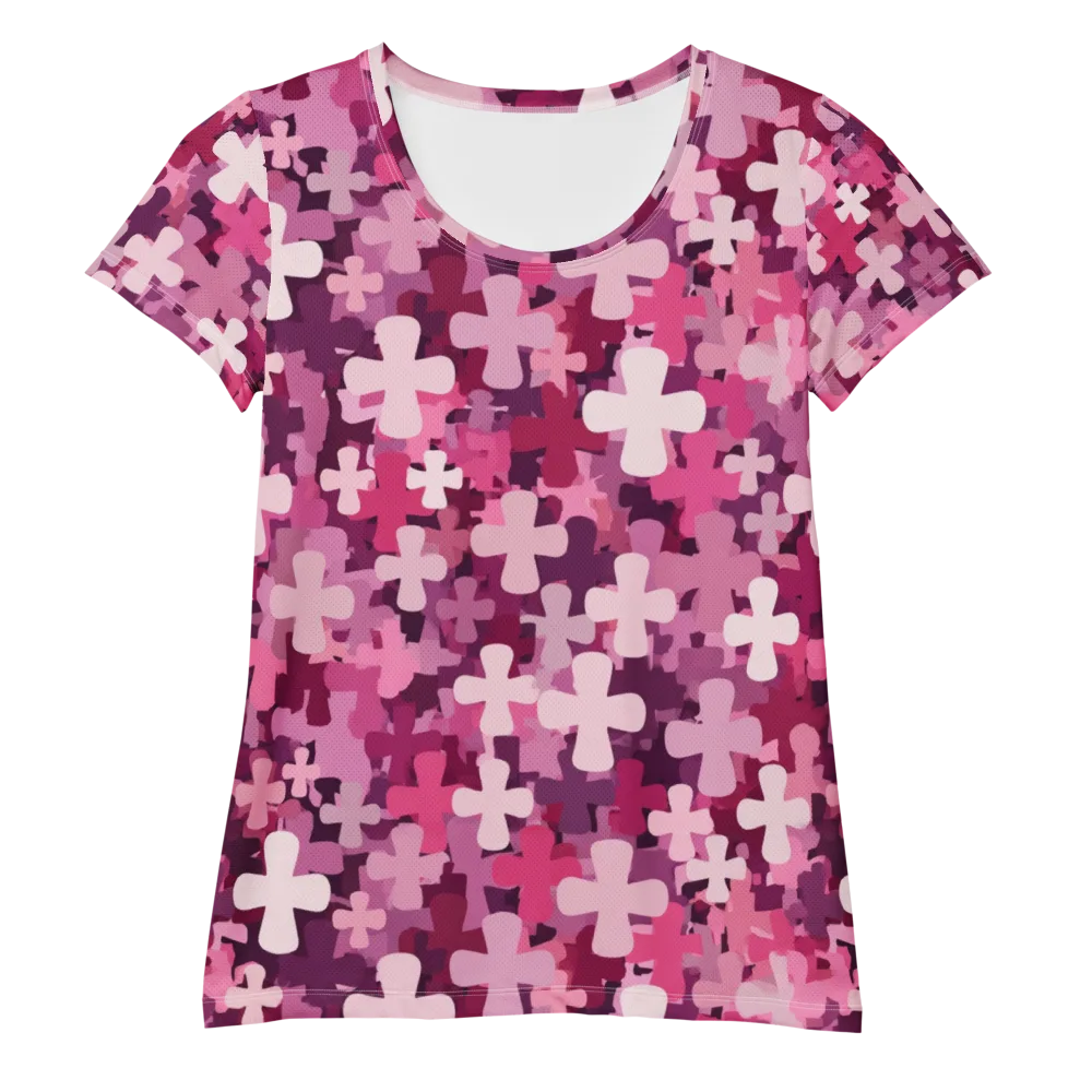 Petal Crossfire on Women's Athletic T-Shirt — Front