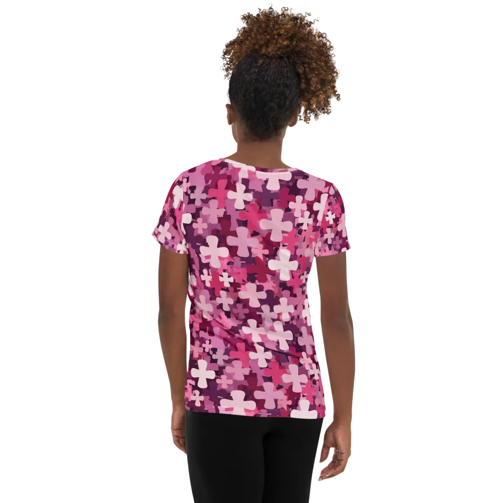 Petal Crossfire on Women's Athletic T-Shirt — Back