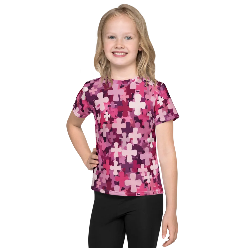 Petal Crossfire on Kids Crew Neck T-Shirt — Front
