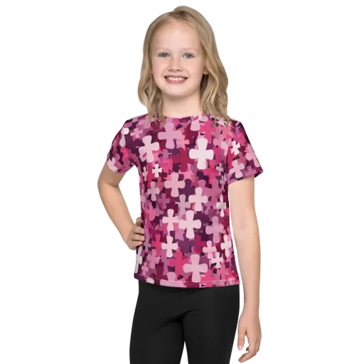 Petal Crossfire on a Kids Crew Neck T-Shirt