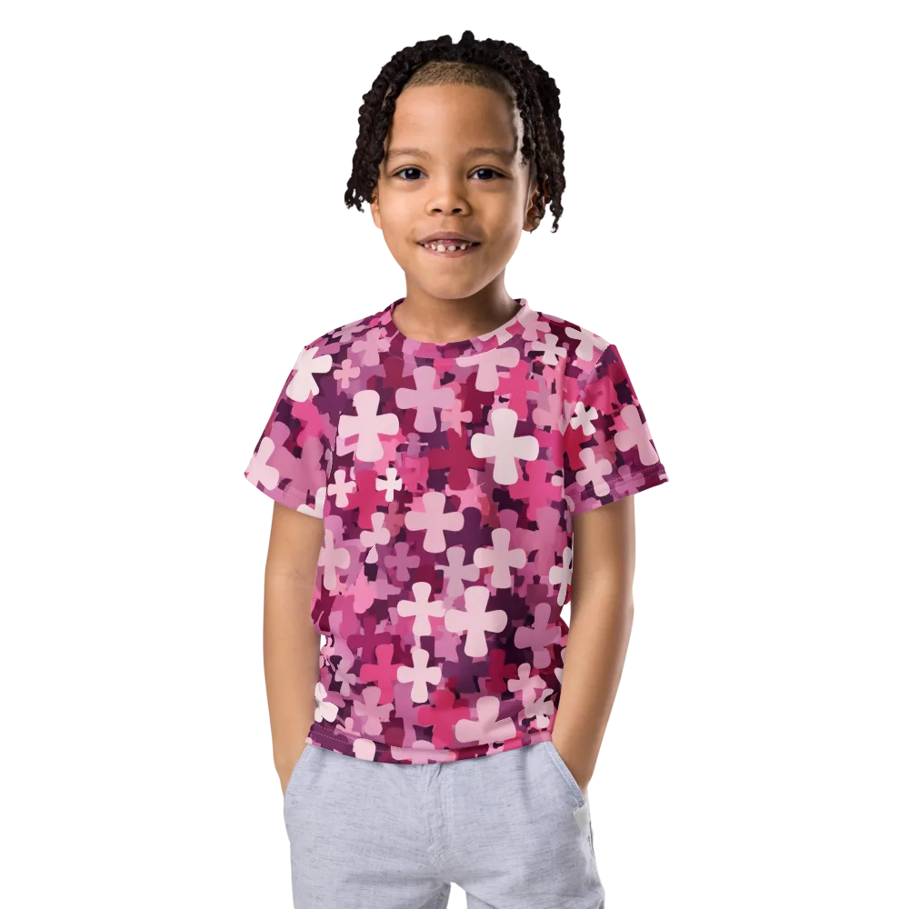 Petal Crossfire on Kids Crew Neck T-Shirt — Front