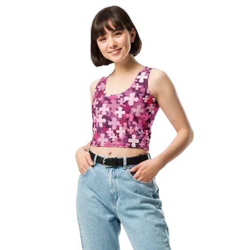 Petal Crossfire on a Crop Top