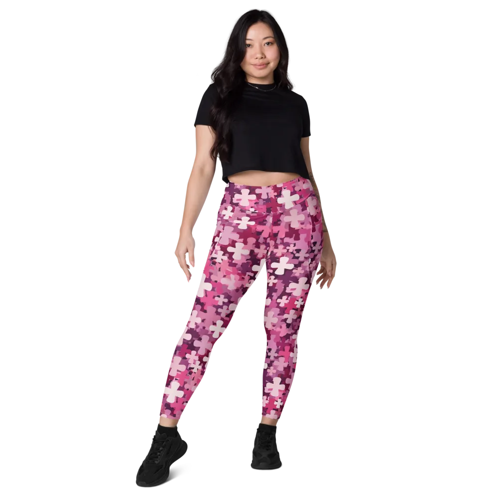 Petal Crossfire on Leggings with Pockets — Front
