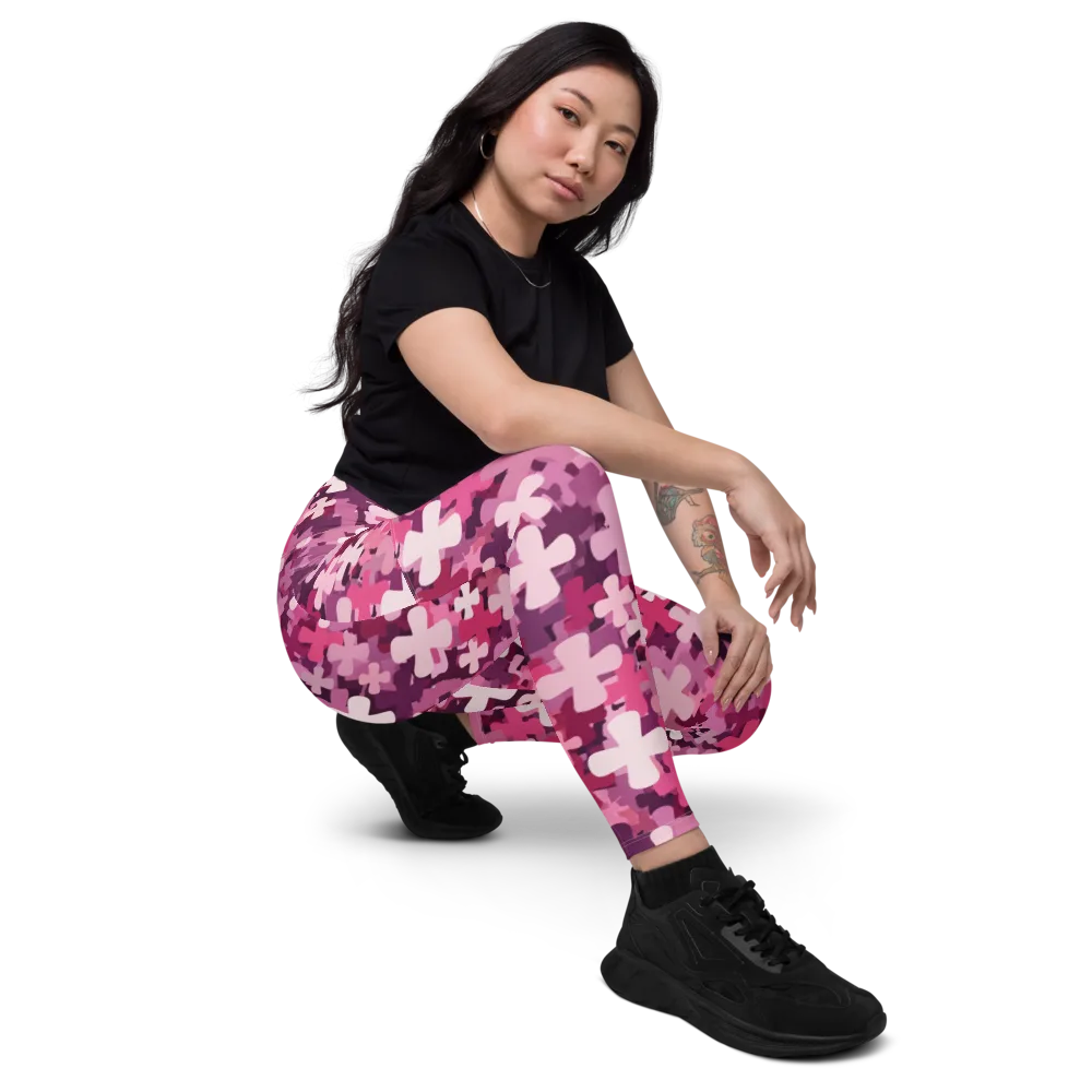 Petal Crossfire on Leggings with Pockets — Right Front