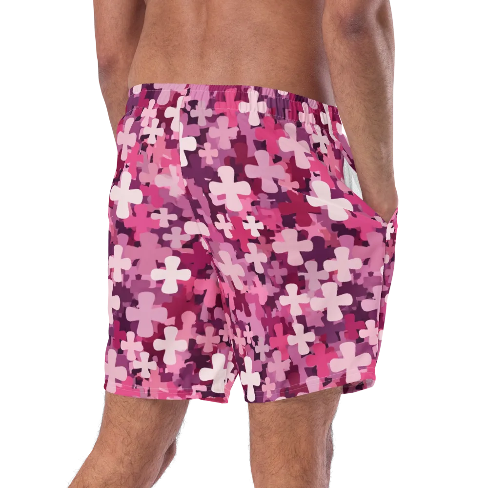 Petal Crossfire on Swim Trunks — Right Back