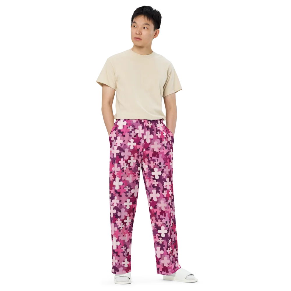 Petal Crossfire on Wide-Leg Pants — Front