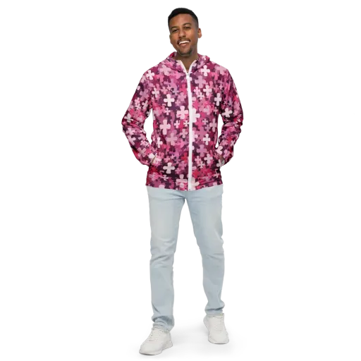 Petal Crossfire on a Men's Windbreaker