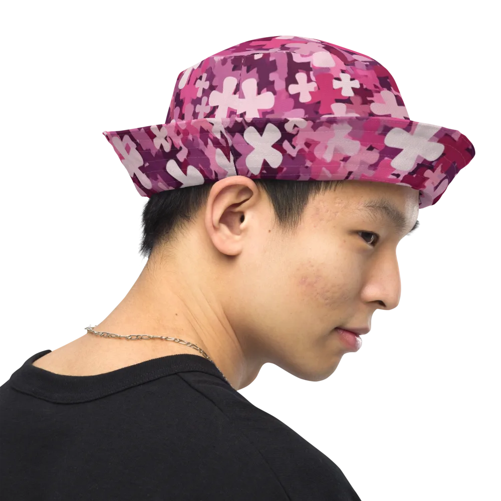 Petal Crossfire on Reversible Bucket Hat — Right Outside