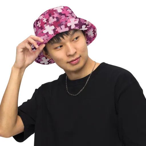 Petal Crossfire on a Reversible Bucket Hat