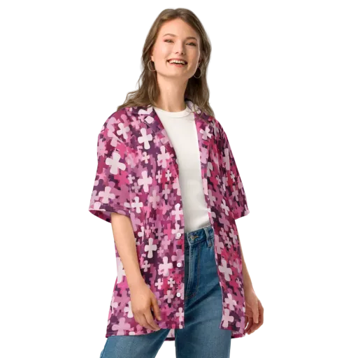 Petal Crossfire on a Button Shirt