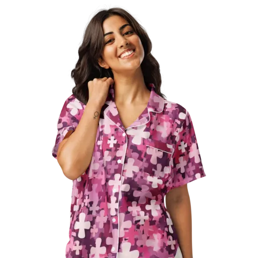 Petal Crossfire on a Women's Short Sleeve Pajama Top