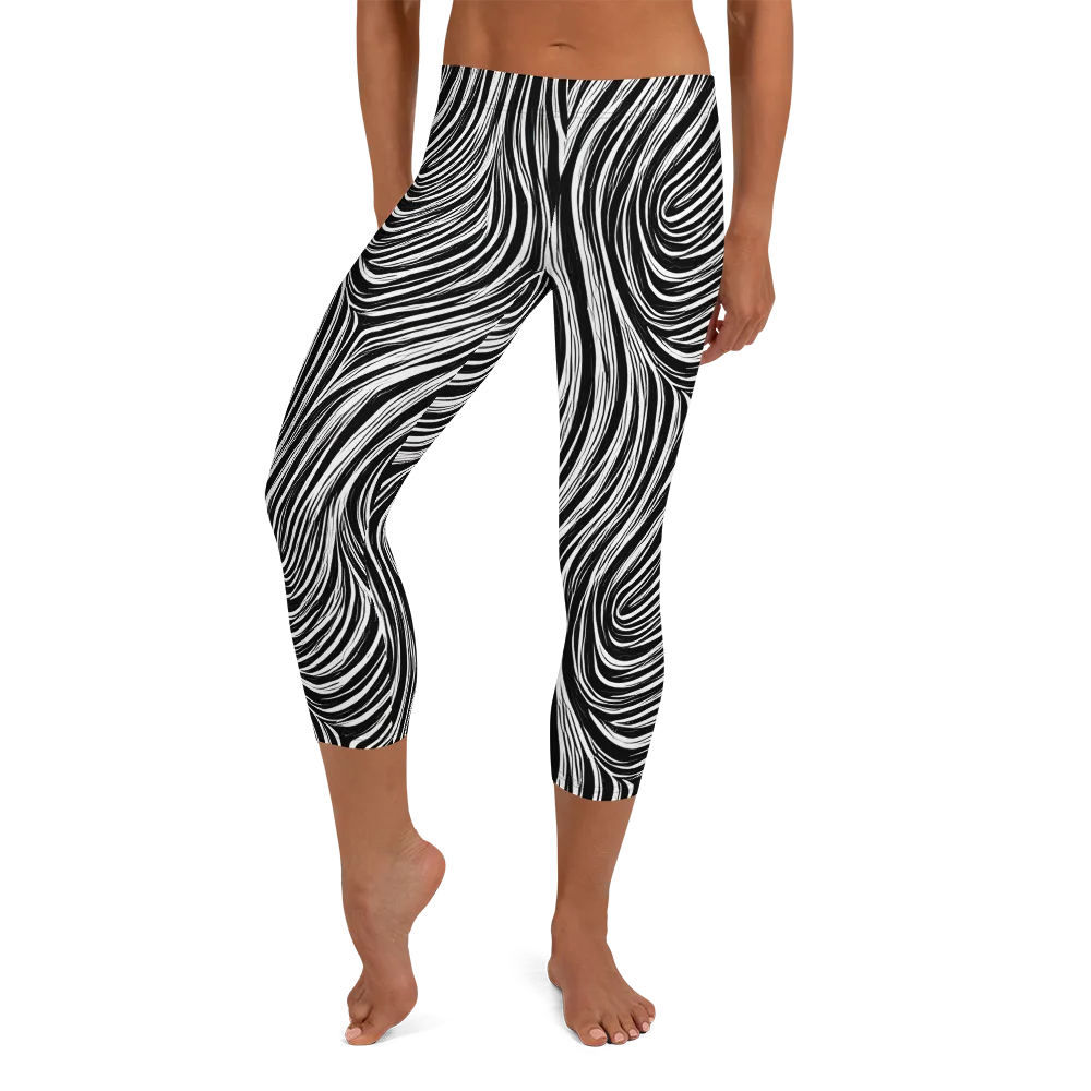 Weston Waves on Capri Leggings — Front