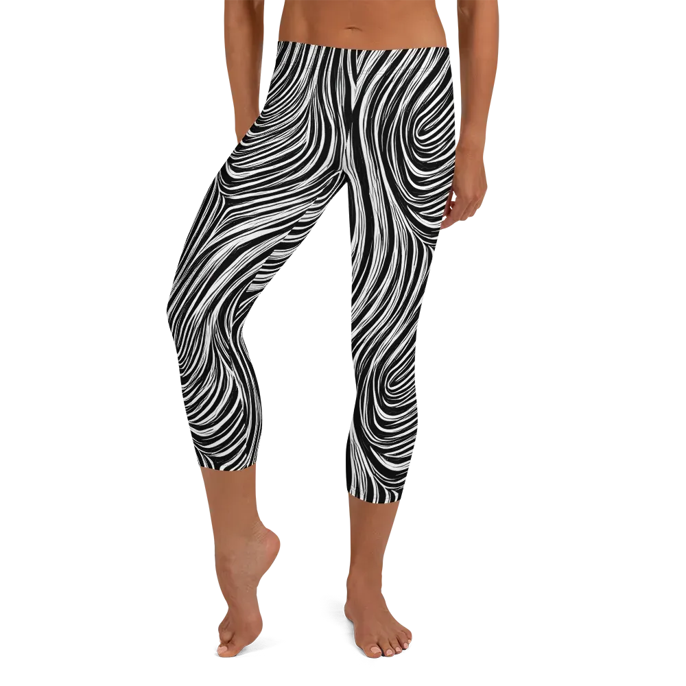 Weston Waves on Capri Leggings — Front