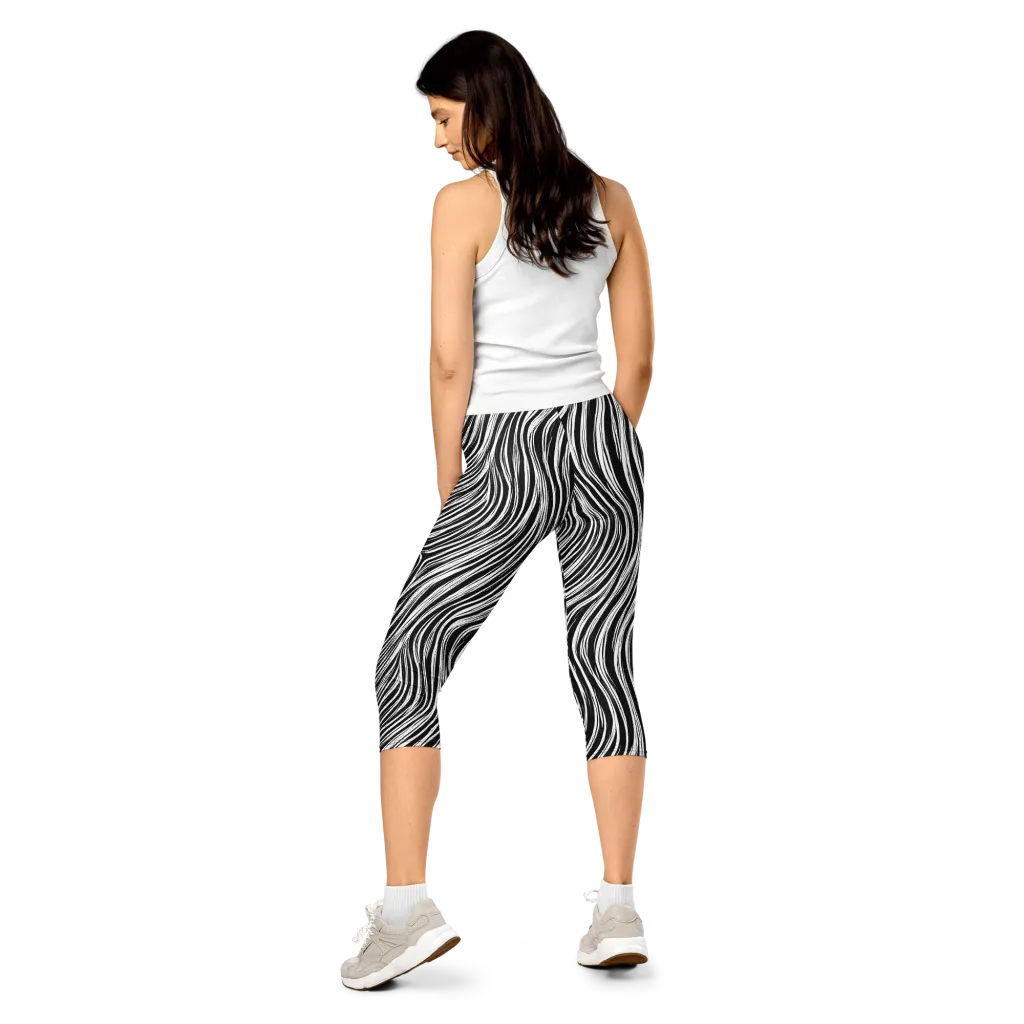 Weston Waves on Capri Leggings — Back