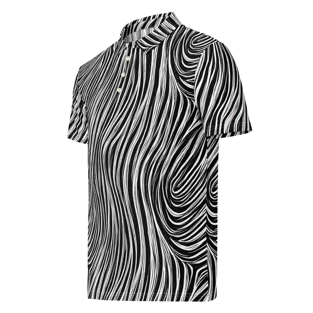 Weston Waves on Men's Slim Fit Polo Shirt — Left Front