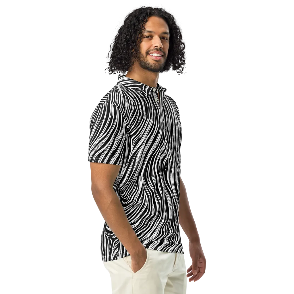 Weston Waves on Men's Slim Fit Polo Shirt — Right Front