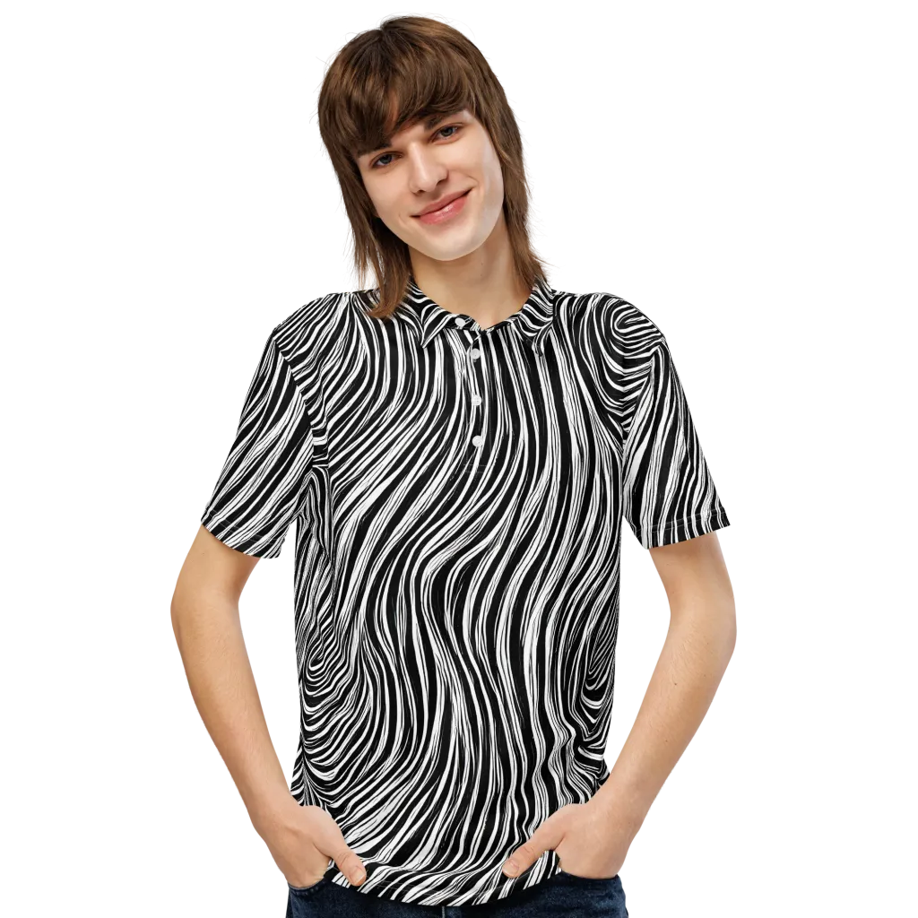 Weston Waves on Men's Slim Fit Polo Shirt — Front