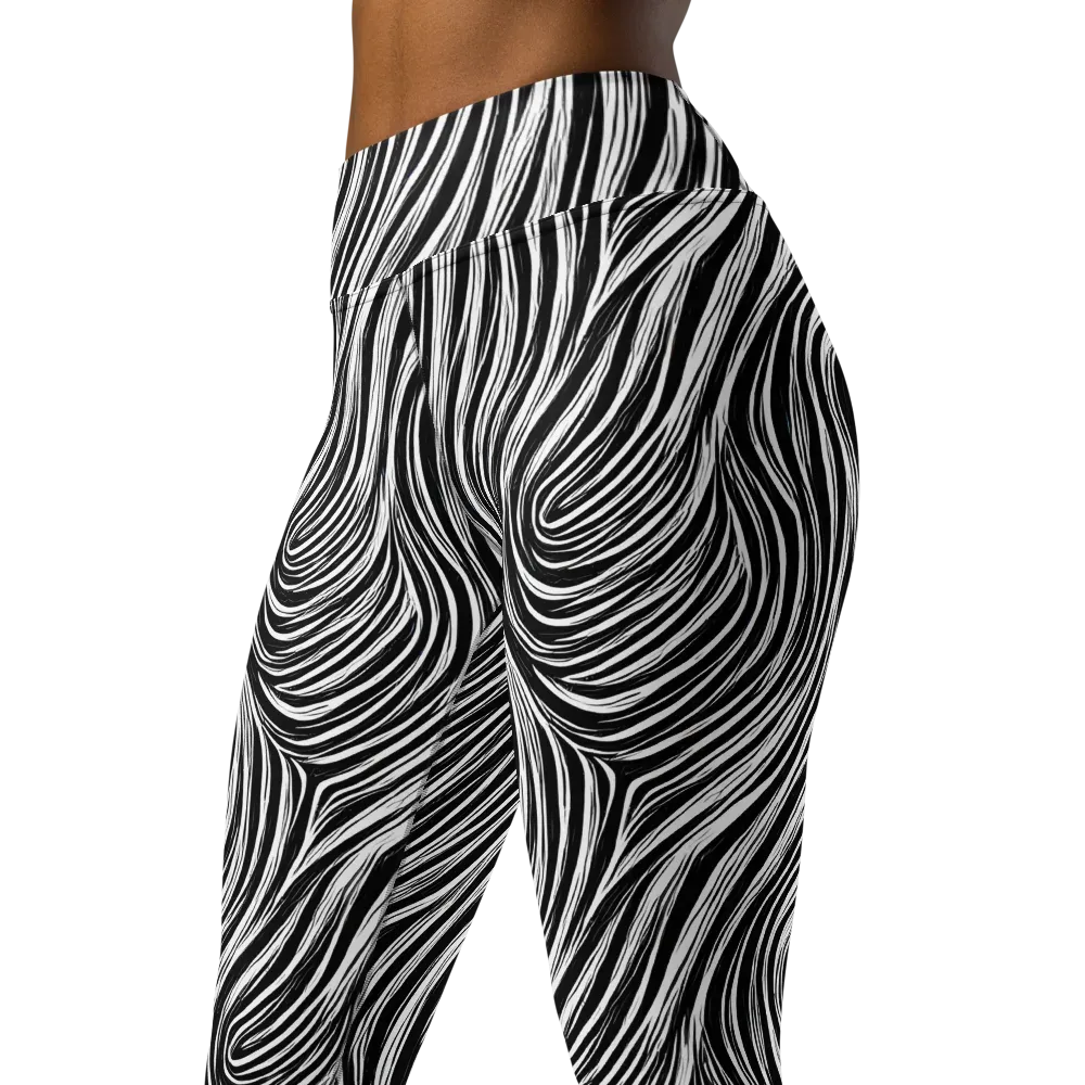 Weston Waves on Yoga Leggings — Left Front